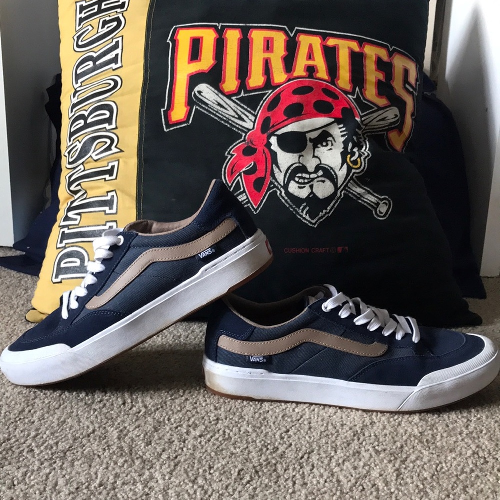 Navy blue vans pros